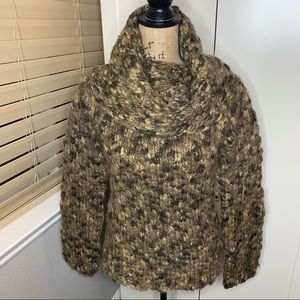 Nine West Extra Thick Woven Wool Mock Sweater